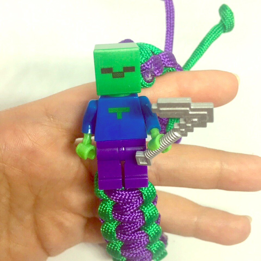 Minecraft adjustable Lego bracelet
